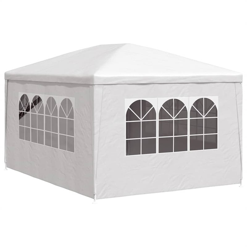 Bowery Hill Contemporary Polyethylene Steel Medium Party Tent in White
