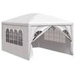 Bowery Hill Contemporary Polyethylene Steel Medium Party Tent in White