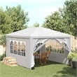 Bowery Hill Contemporary Polyethylene Steel Medium Party Tent in White