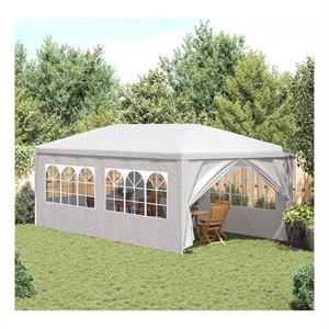 Bowery Hill 9.8 x 19.7 ft Polyethylene Durabl Party Tent in White