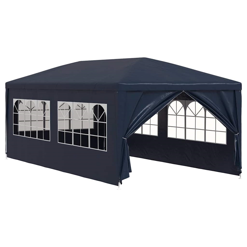 Bowery Hill Contemporary Fabric 10'x20' Party Tent in Blue Finish