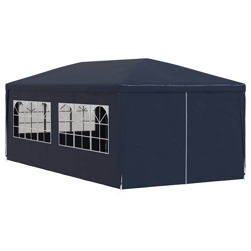 Bowery Hill Contemporary Fabric 10'x20' Party Tent in Blue Finish