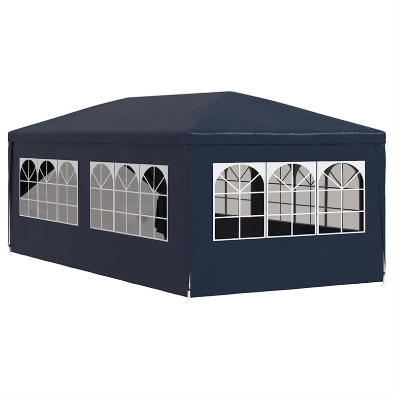 Bowery Hill Contemporary Fabric 10'x20' Party Tent in Blue Finish