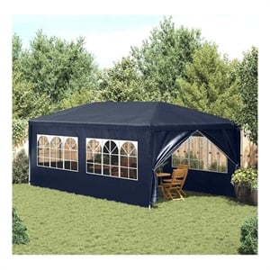 Bowery Hill Contemporary Fabric 10'x20' Party Tent in Blue Finish