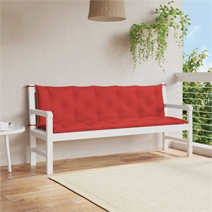 Bowery Hill Contemporary Garden Bench Cushion in Red (Set of 2 )