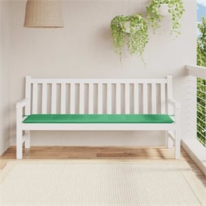 Bowery Hill Contemporary Large Garden Bench Cushion in Green