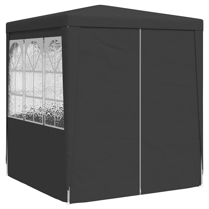 Bowery Hill Polyethylene 8.2x8.2 ft Party Tent in Anthracite