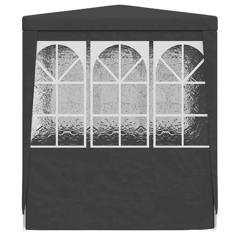 Bowery Hill Polyethylene 8.2x8.2 ft Party Tent in Anthracite