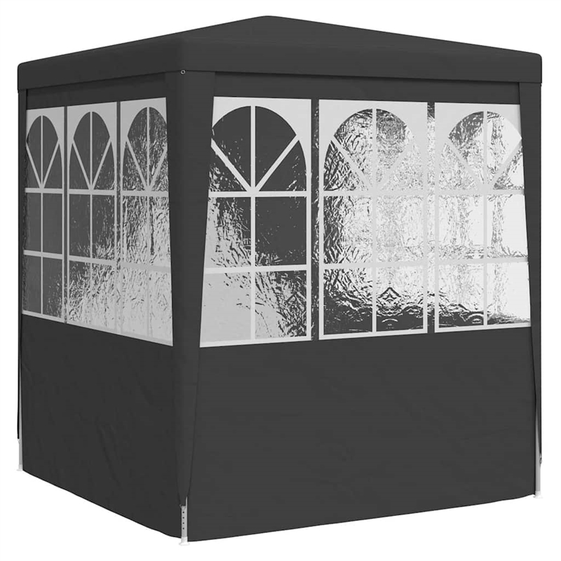 Bowery Hill Polyethylene 8.2x8.2 ft Party Tent in Anthracite