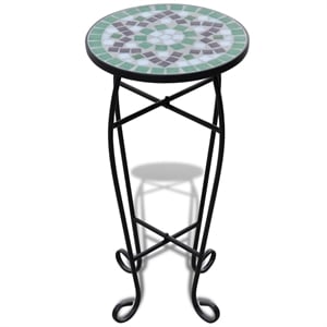 Bowery Hill Contemporary 11.8&quot Diameter Plant Stand in Multi-Color