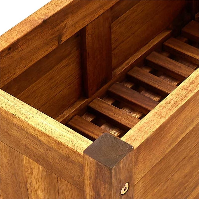 Bowery Hill Acacia wood with oil finish Compact Durable Raised Bed in Brown