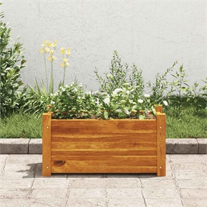 Bowery Hill Acacia wood with oil finish Compact Durable Raised Bed in Brown