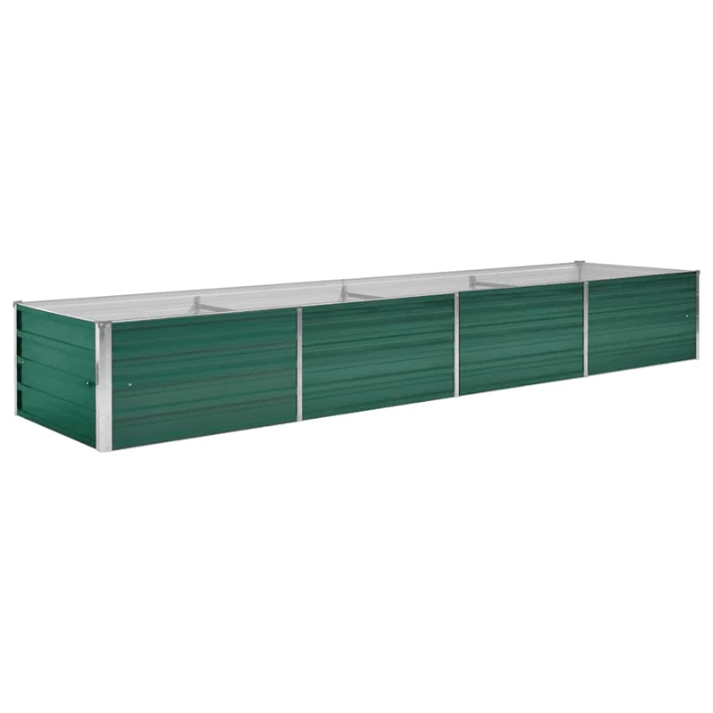 Bowery Hill Contemporary Galvanized Steel Raised Bed in Green