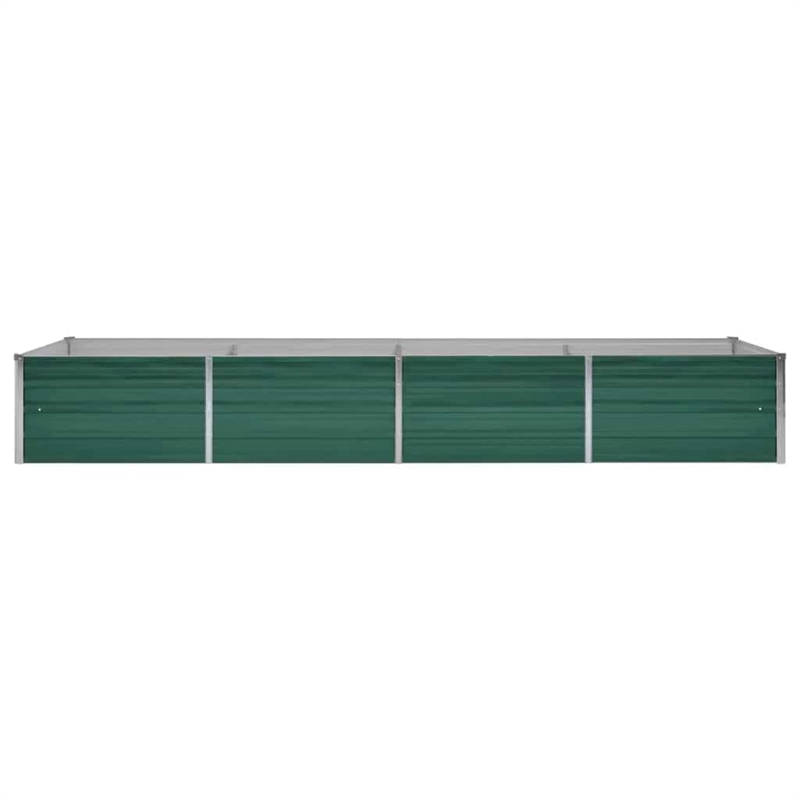 Bowery Hill Contemporary Galvanized Steel Raised Bed in Green