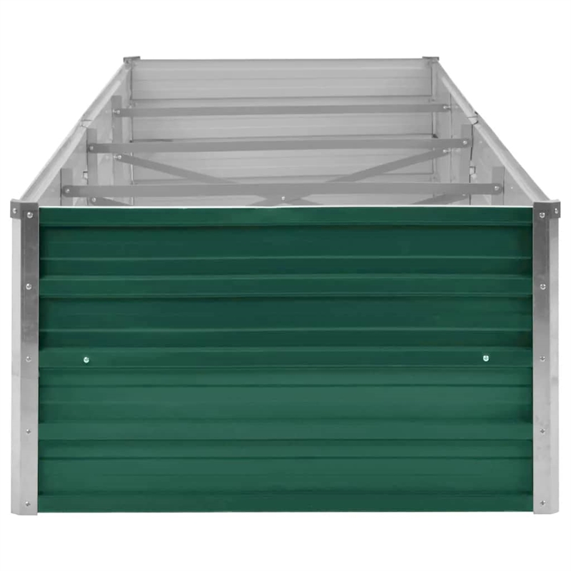Bowery Hill Contemporary Galvanized Steel Raised Bed in Green
