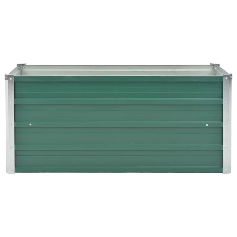 Bowery Hill Contemporary Galvanized Steel Durable Raised Bed in Green