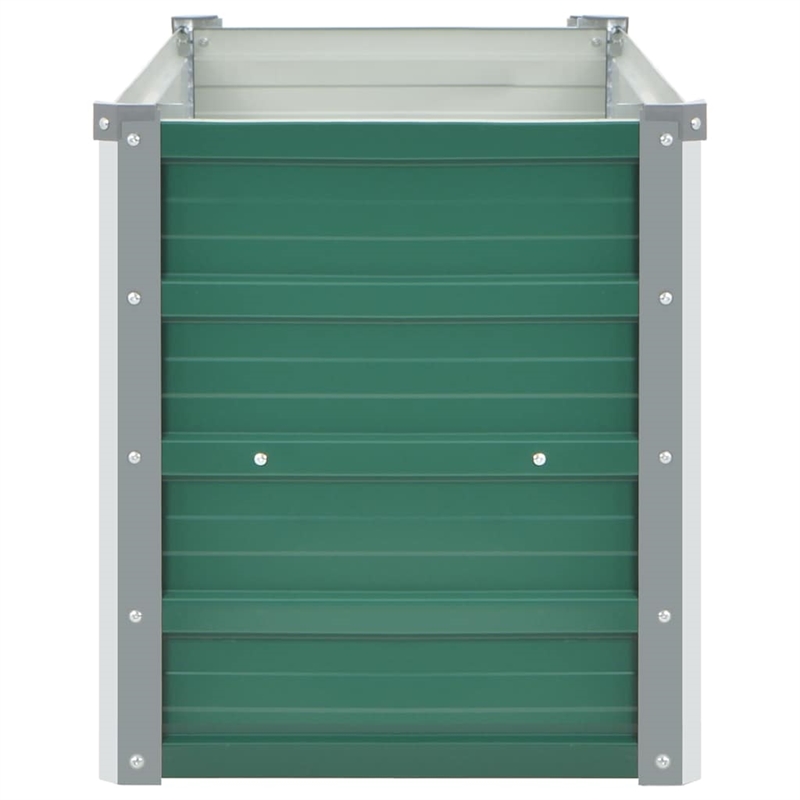 Bowery Hill Contemporary Galvanized Steel Durable Raised Bed in Green