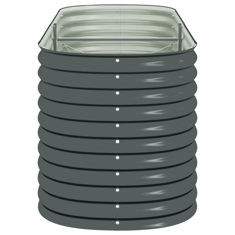 Bowery Hill Galvanized Steel Large Durable Garden Raised Bed in Gray