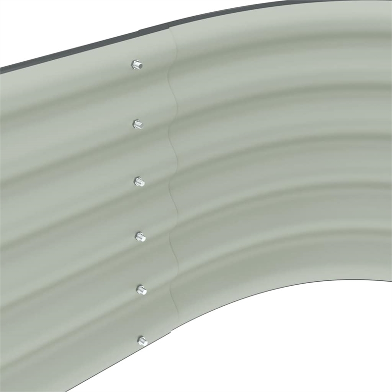 Bowery Hill Galvanized Steel Large Durable Garden Raised Bed in Gray