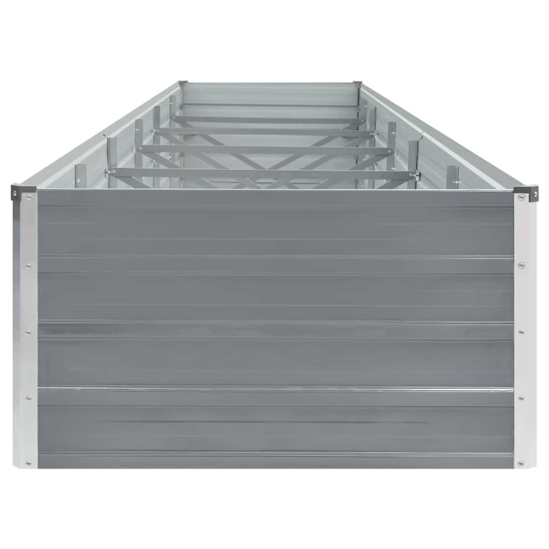 Bowery Hill Galvanized steel Large Durable Raised Bed Raised Bed in Gray