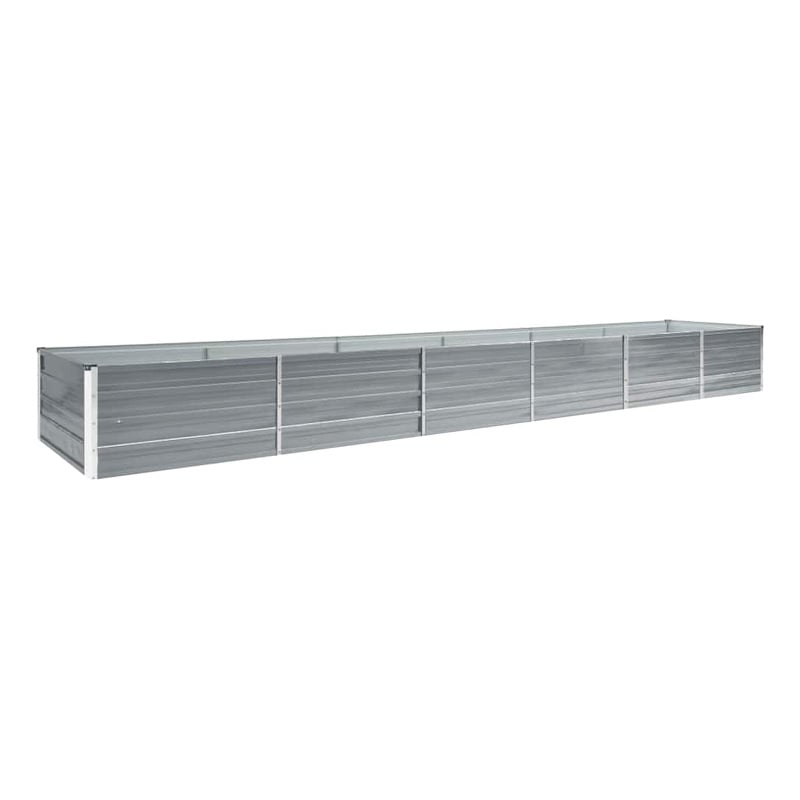 Bowery Hill Galvanized steel Large Durable Raised Bed Raised Bed in Gray