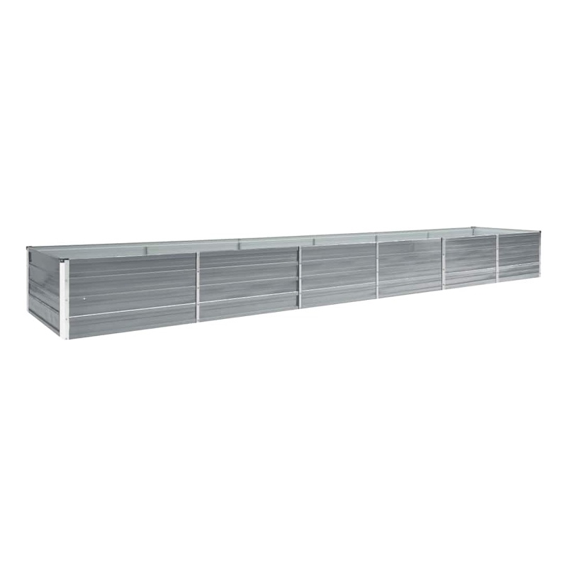 Bowery Hill Galvanized steel Large Durable Raised Bed Raised Bed in Gray