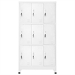 Bowery Hill Contemporary Steel Locker Cabinet in Gray Finish