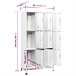 Bowery Hill Contemporary Steel Locker Cabinet in Gray Finish
