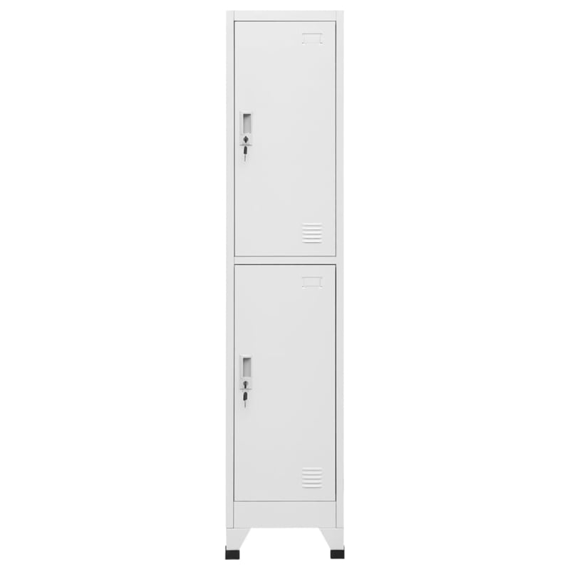 Bowery Hill Steel Medium Rectangular Industrial Locker in Grey