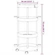 Bowery Hill Contemporary Cleaning Trolley in Silver and White