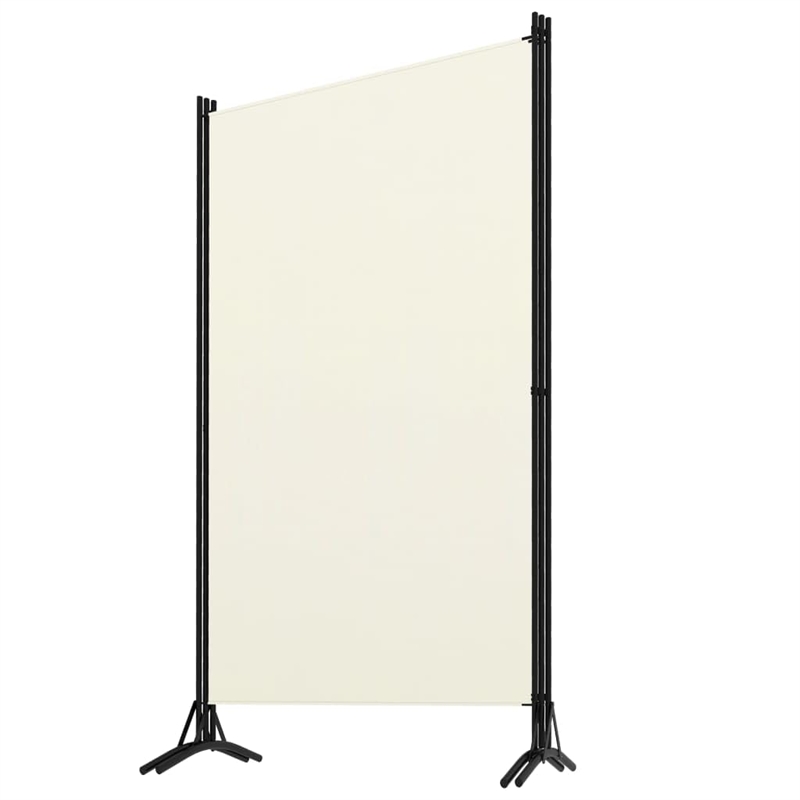 Bowery Hill Contemporary 3-Panel Room Divider in White Fabric
