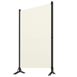 Bowery Hill Contemporary 3-Panel Room Divider in White Fabric