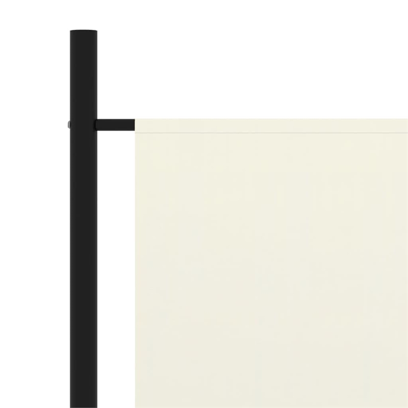 Bowery Hill Contemporary 3-Panel Room Divider in White Fabric
