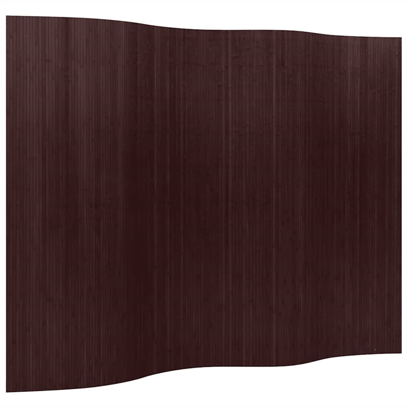Bowery Hill Contemporary Room Divider Bamboo in Dark Brown Finish
