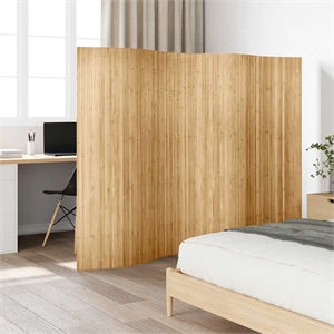Bowery Hill Contemporary Room Divider Bamboo in Natural Finish