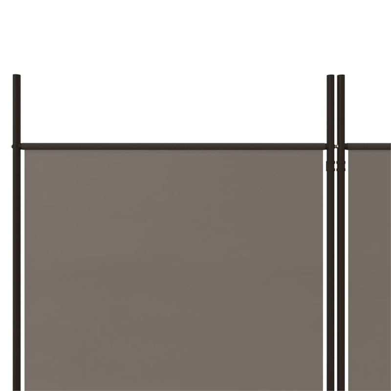 Bowery Hill Contemporary 5-Panel Room Divider in Anthracite Fabric
