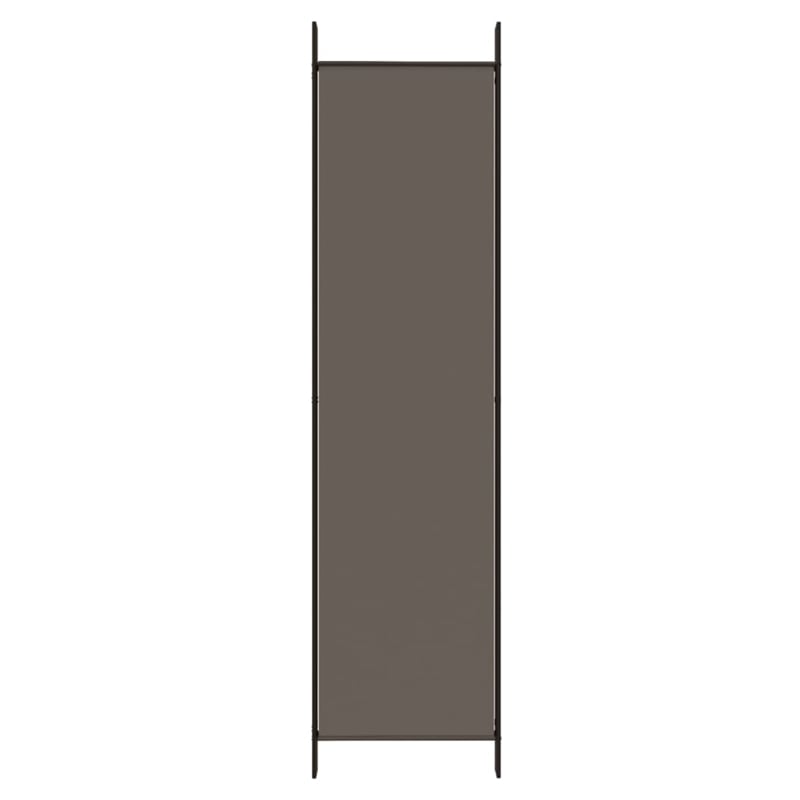Bowery Hill Contemporary 5-Panel Room Divider in Anthracite Fabric