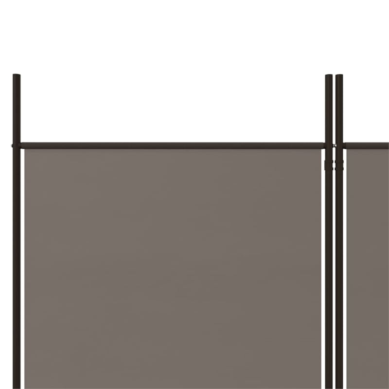 Bowery Hill Contemporary 5-Panel Room Divider in Anthracite Fabric