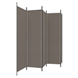 Bowery Hill Contemporary 5-Panel Room Divider in Anthracite Fabric