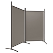 Bowery Hill Contemporary 2-Panel Room Divider in Anthracite Fabric