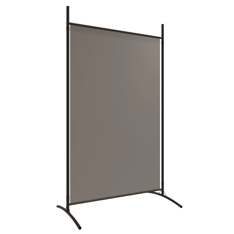 Bowery Hill Contemporary 2-Panel Room Divider in Anthracite Fabric