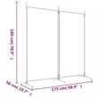 Bowery Hill Contemporary 2-Panel Room Divider in Black Fabric
