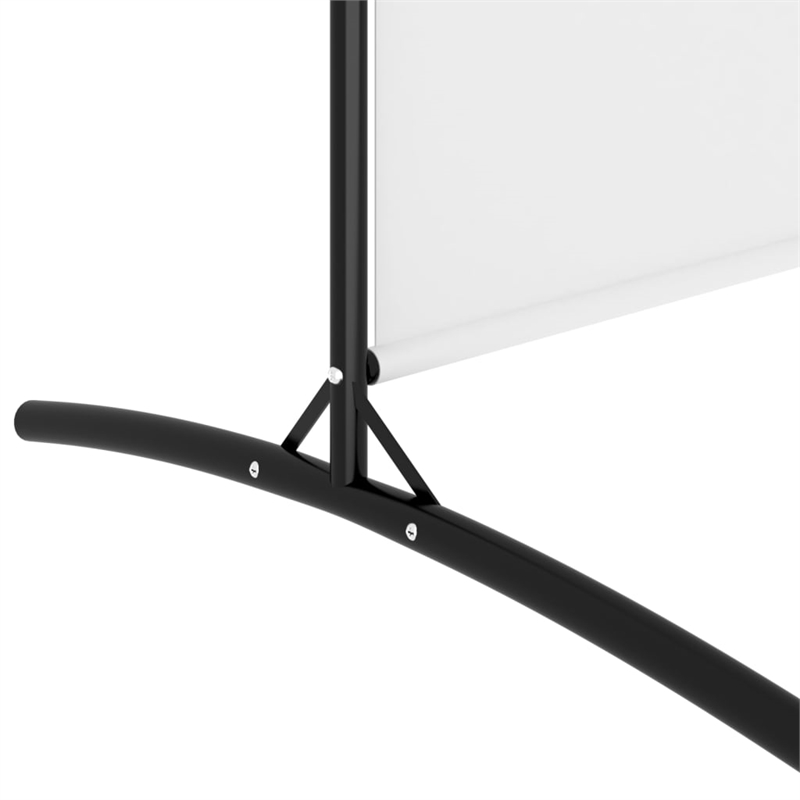 Bowery Hill Contemporary 4-Panel Room Divider in White Fabric