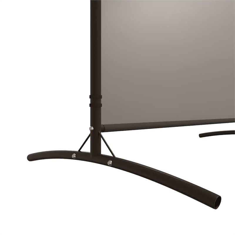 Bowery Hill Contemporary 4-Panel Room Divider in Anthracite Fabric
