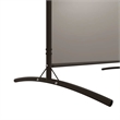 Bowery Hill Contemporary 4-Panel Room Divider in Anthracite Fabric