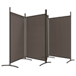 Bowery Hill Contemporary 4-Panel Room Divider in Anthracite Fabric