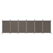 Bowery Hill Contemporary 6-Panel Room Divider in Anthracite Fabric