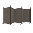 Bowery Hill Contemporary 6-Panel Room Divider in Anthracite Fabric