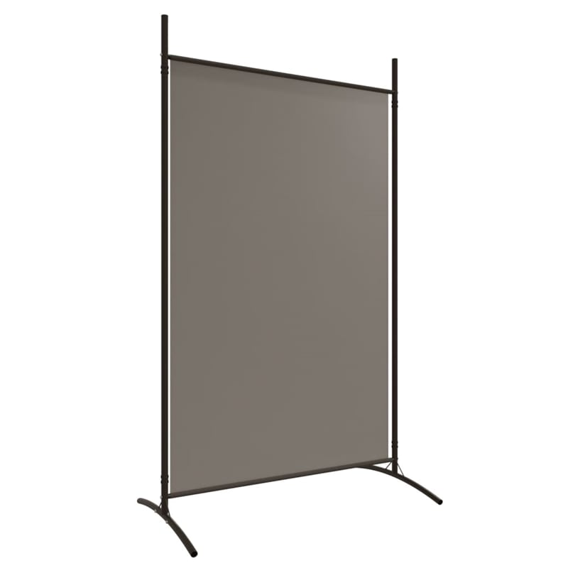 Bowery Hill Contemporary 6-Panel Room Divider in Anthracite Fabric