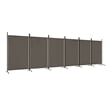 Bowery Hill Contemporary 6-Panel Room Divider in Anthracite Fabric